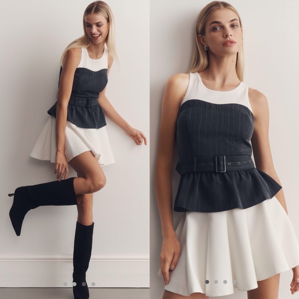 Porridge ribbed belted tank top